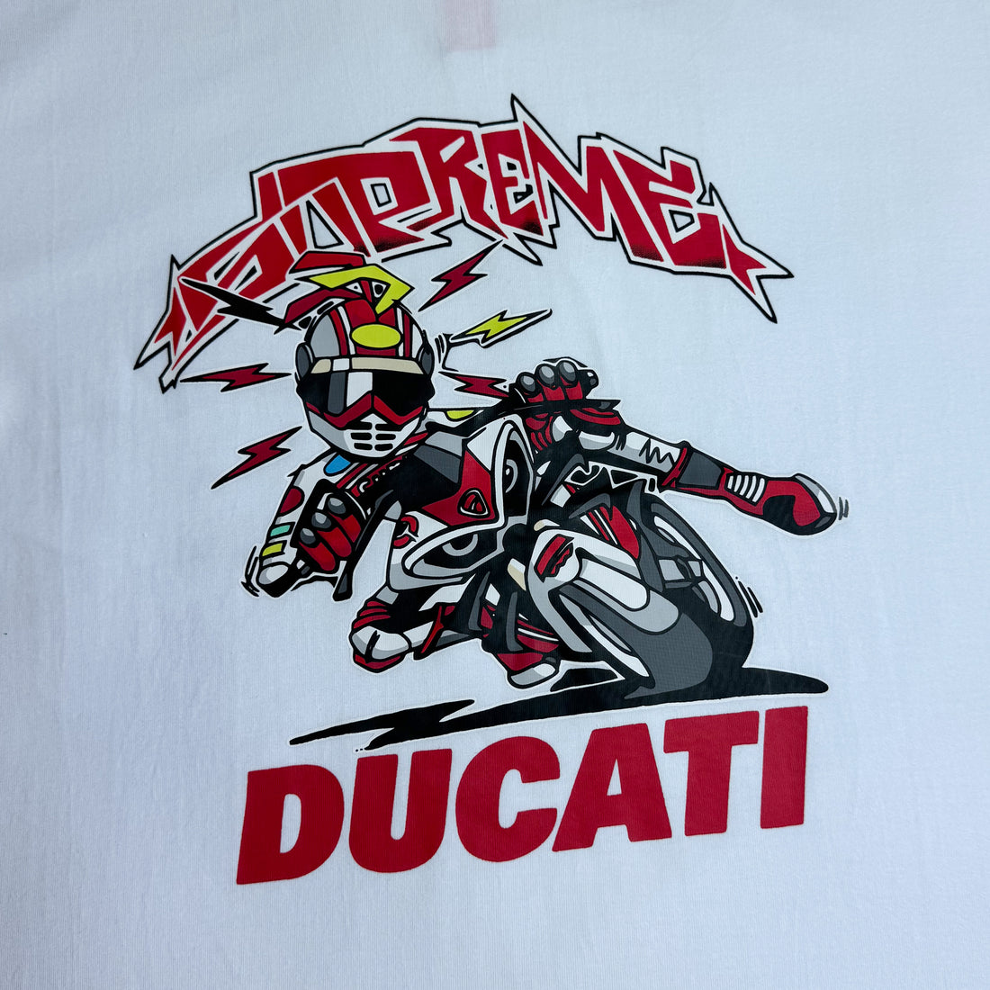 Camiseta Ducati x Supreme Logo Branca