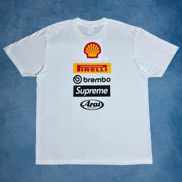 Camiseta Supreme x Ducati Logo Branca